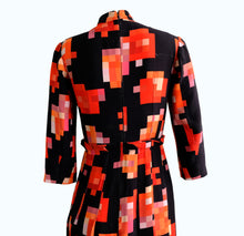 Marni Pleated Dress in Graphic Pixel Print, UK8