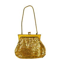 1960s Vintage Gold Chain Mail Evening Bag, Small