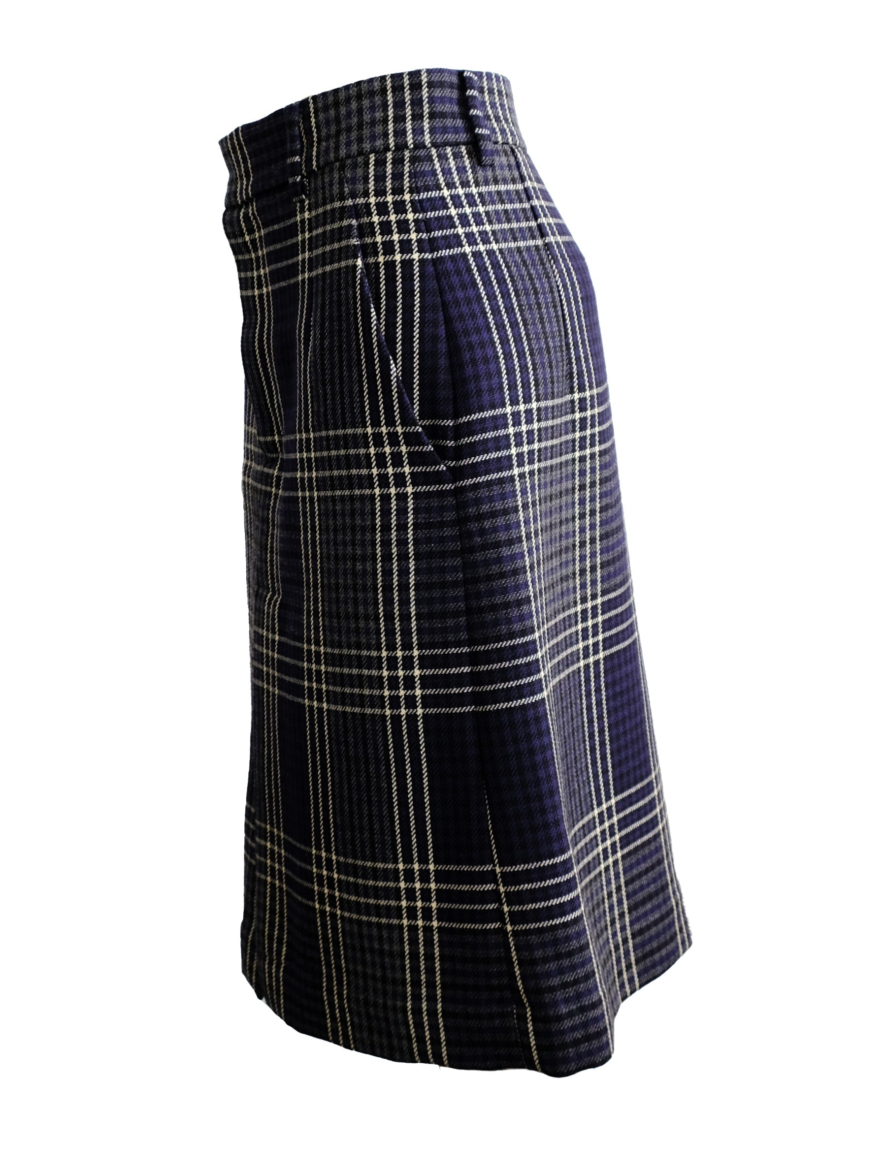 Sofie D'Hoore Navy Tweed Tailored Skirt, UK10