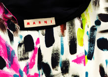 Marni Multicoloured Midi Dress in Abstract Brushstroke Print, UK8