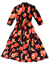 Marni Pleated Dress in Graphic Pixel Print, UK8