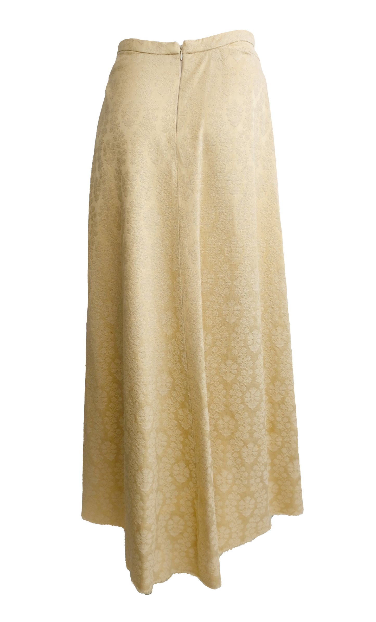 Dries van Noten Vintage Cream Damask Maxi Skirt, UK10-12