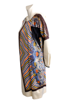 Dries van Noten White & Multicoloured Belted Shift Dress, UK10-12