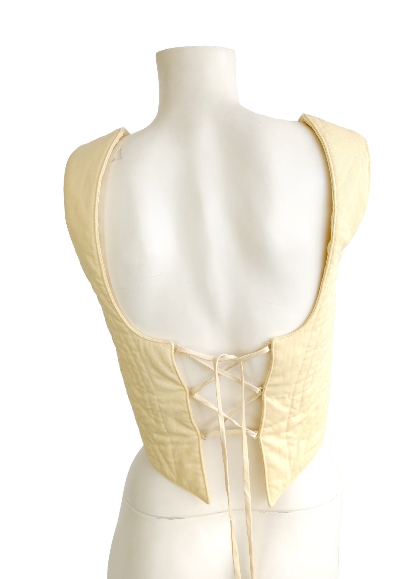 John Galliano London Vintage Lace-up Quilted "Fencing" Corset, S
