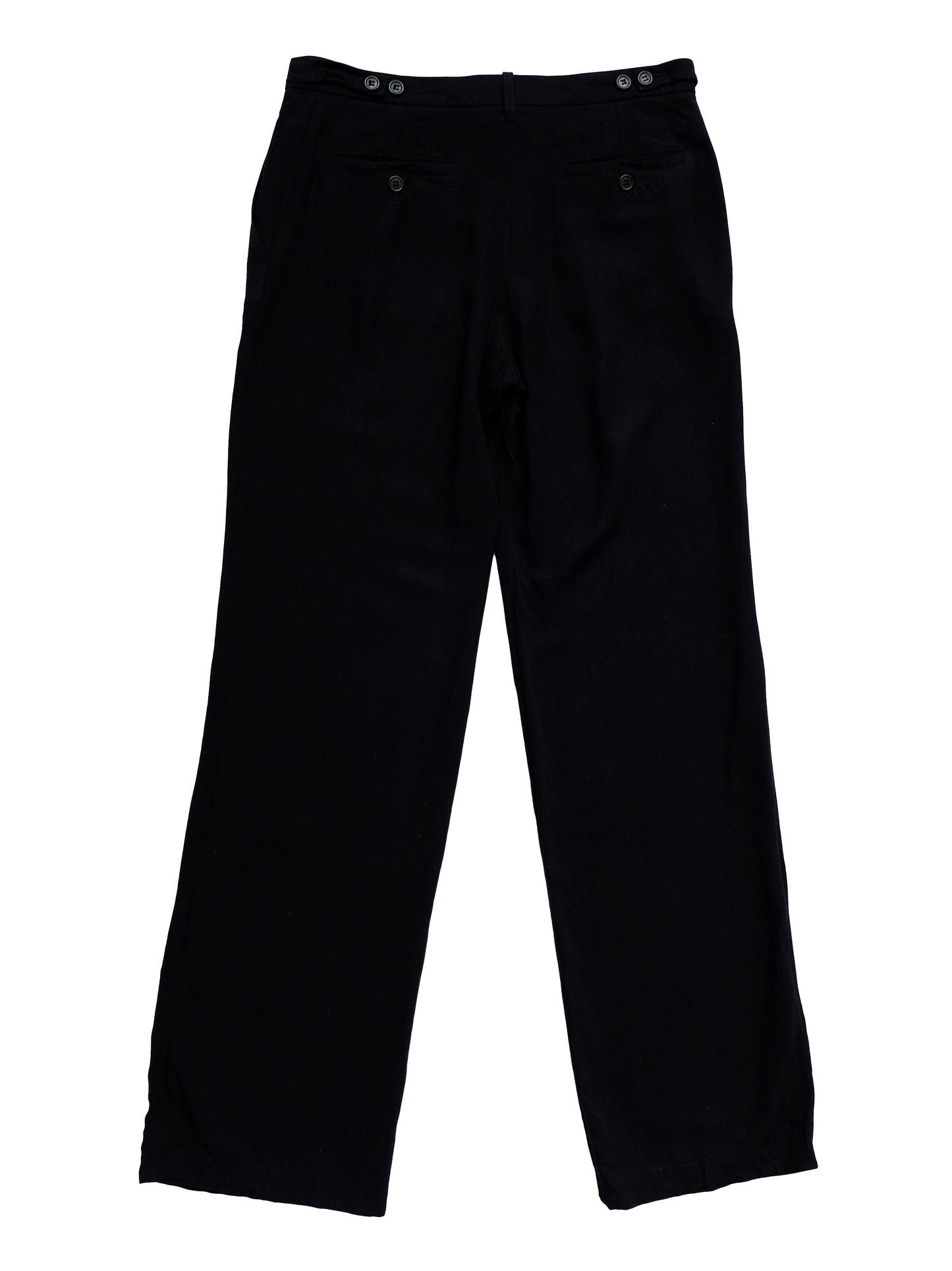 Ann Demeulemeester 1990s Vintage Minimalist Black Trousers, UK10