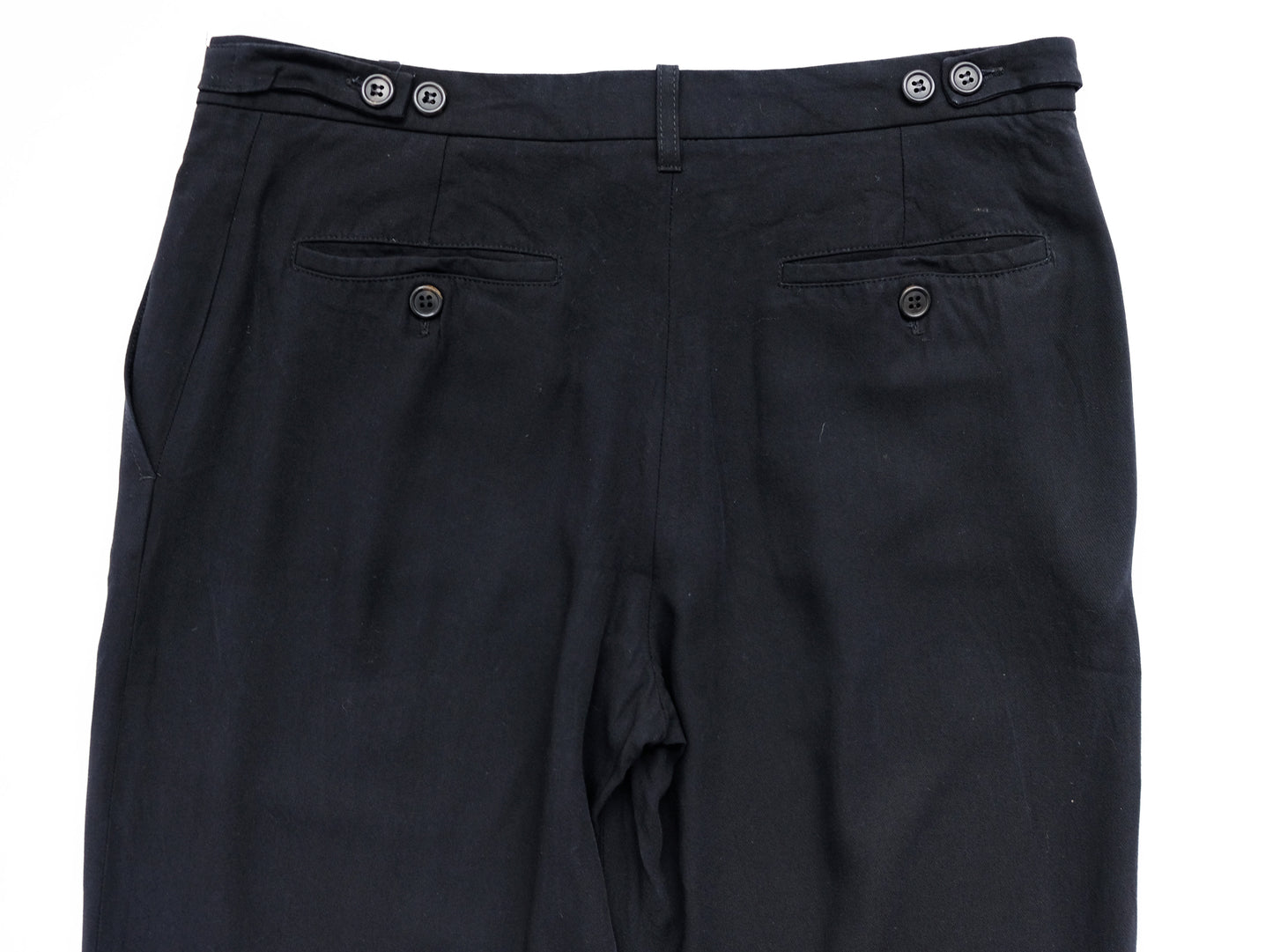 Ann Demeulemeester 1990s Vintage Minimalist Black Trousers, UK10