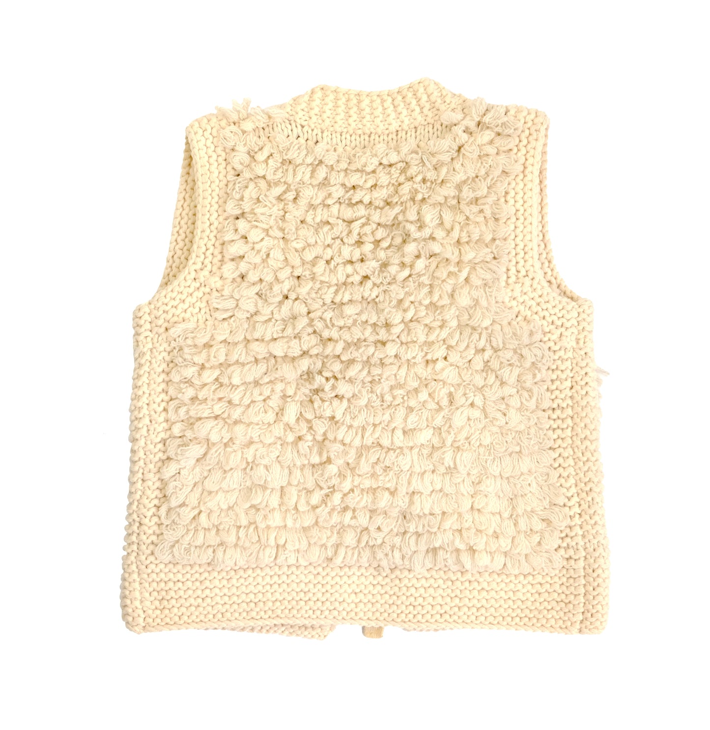 Sonia Rykiel Vintage Gilet in Looped Knitted Wool, Medium