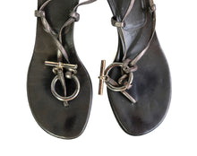 Hermès Vintage Thong Sandals with Kitten Heel, EU38.5