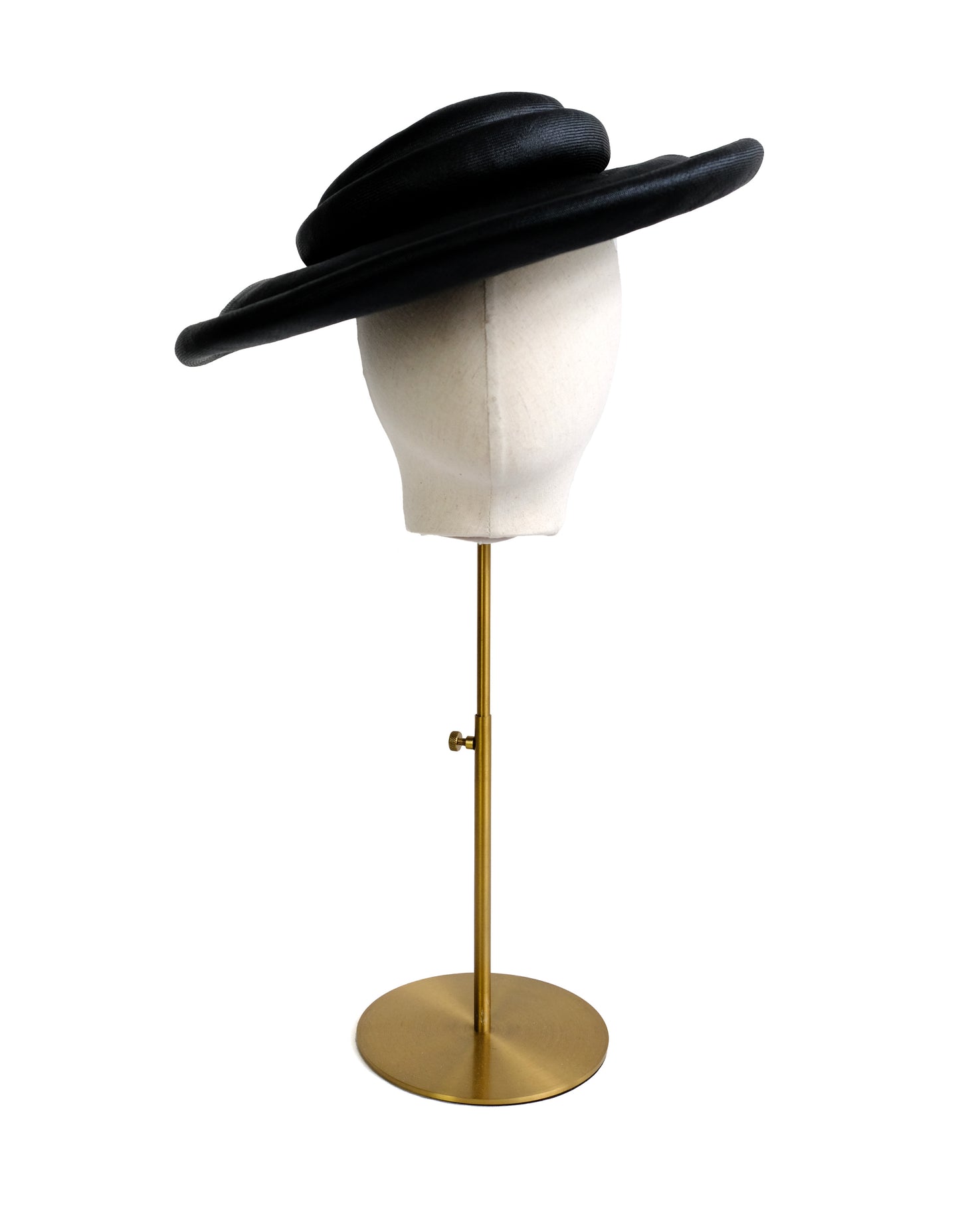 Otto Lucas  1960s Vintage Hat in Fine Black Straw
