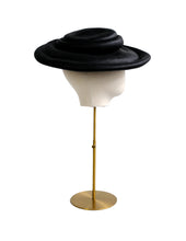 Otto Lucas  1960s Vintage Hat in Fine Black Straw