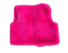 Nooki Waistcoat in Shocking Pink Faux Fur, Small