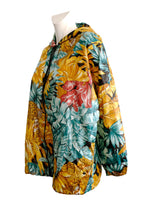 Salvatore Ferragamo Vintage Hooded Blouson Jacket in Jungle Print, M