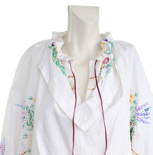 Leila Ray Upcycled Embroidered Peasant Blouse, Medium