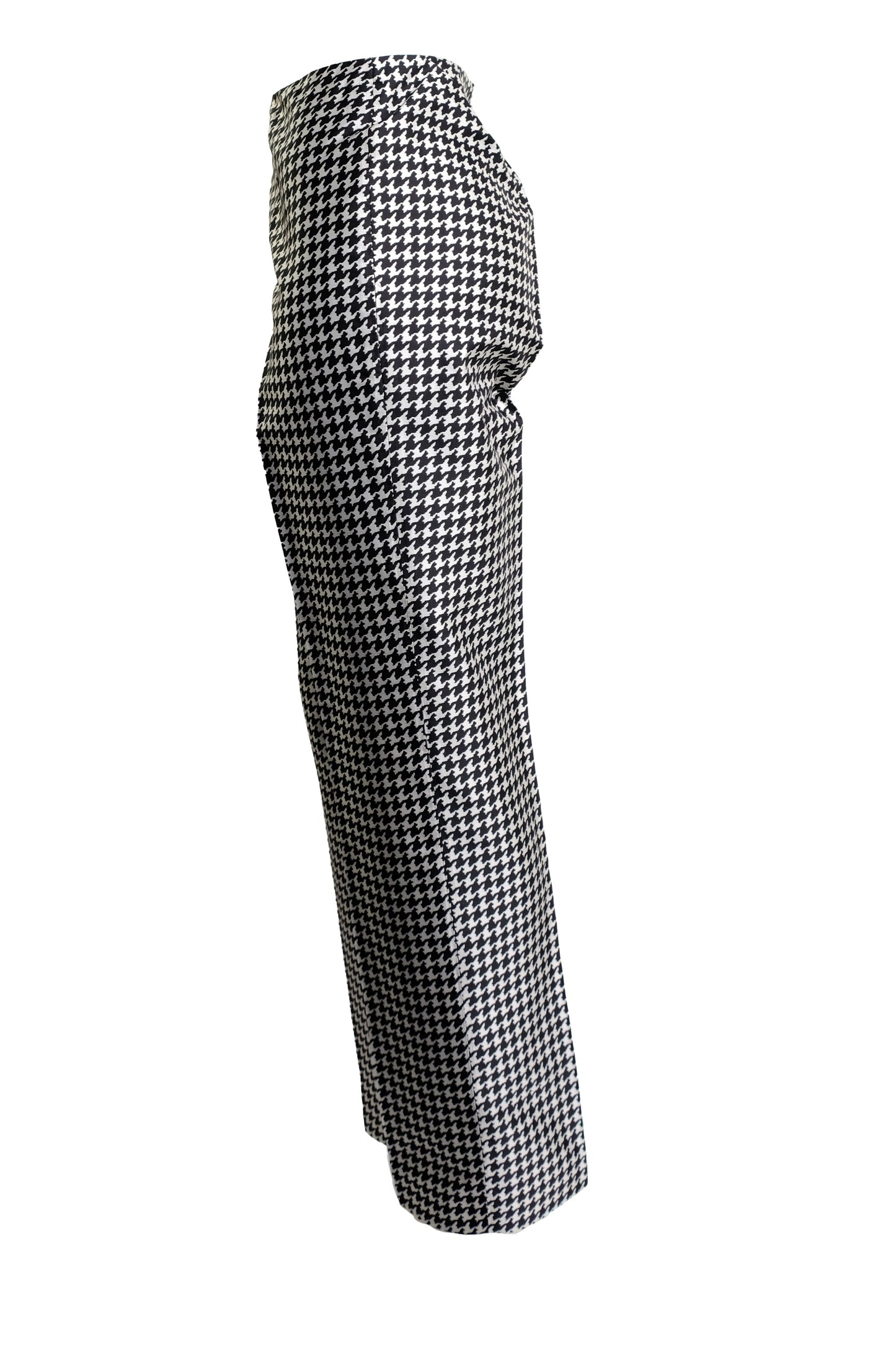 Ralph Lauren Straight Leg Trousers in Silk Pied de Poule, UK10-12