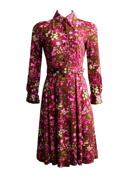 Ken Scott 1970s Vintage Floral Dress, UK6-8