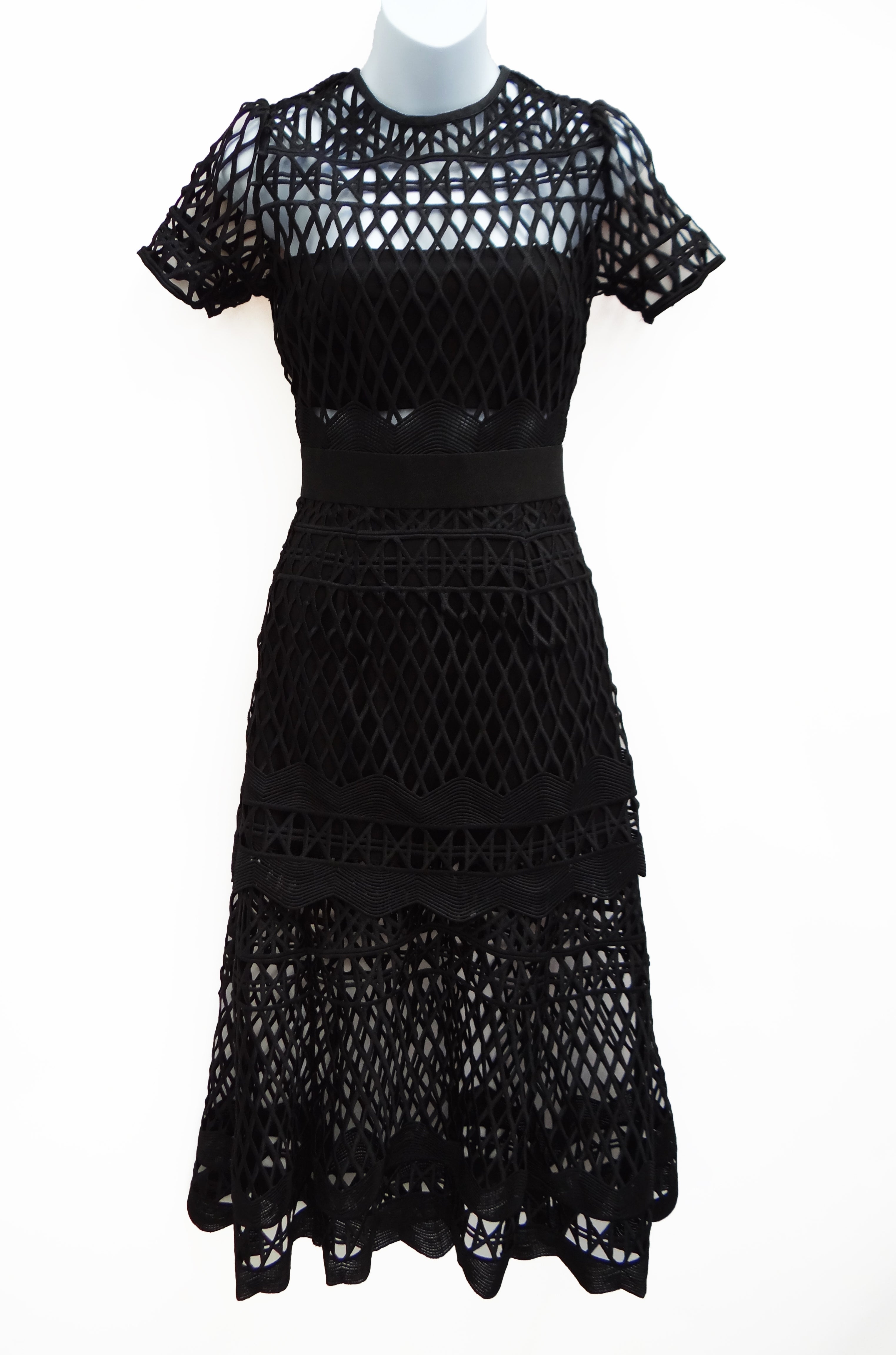 Black lace layered dress best sale