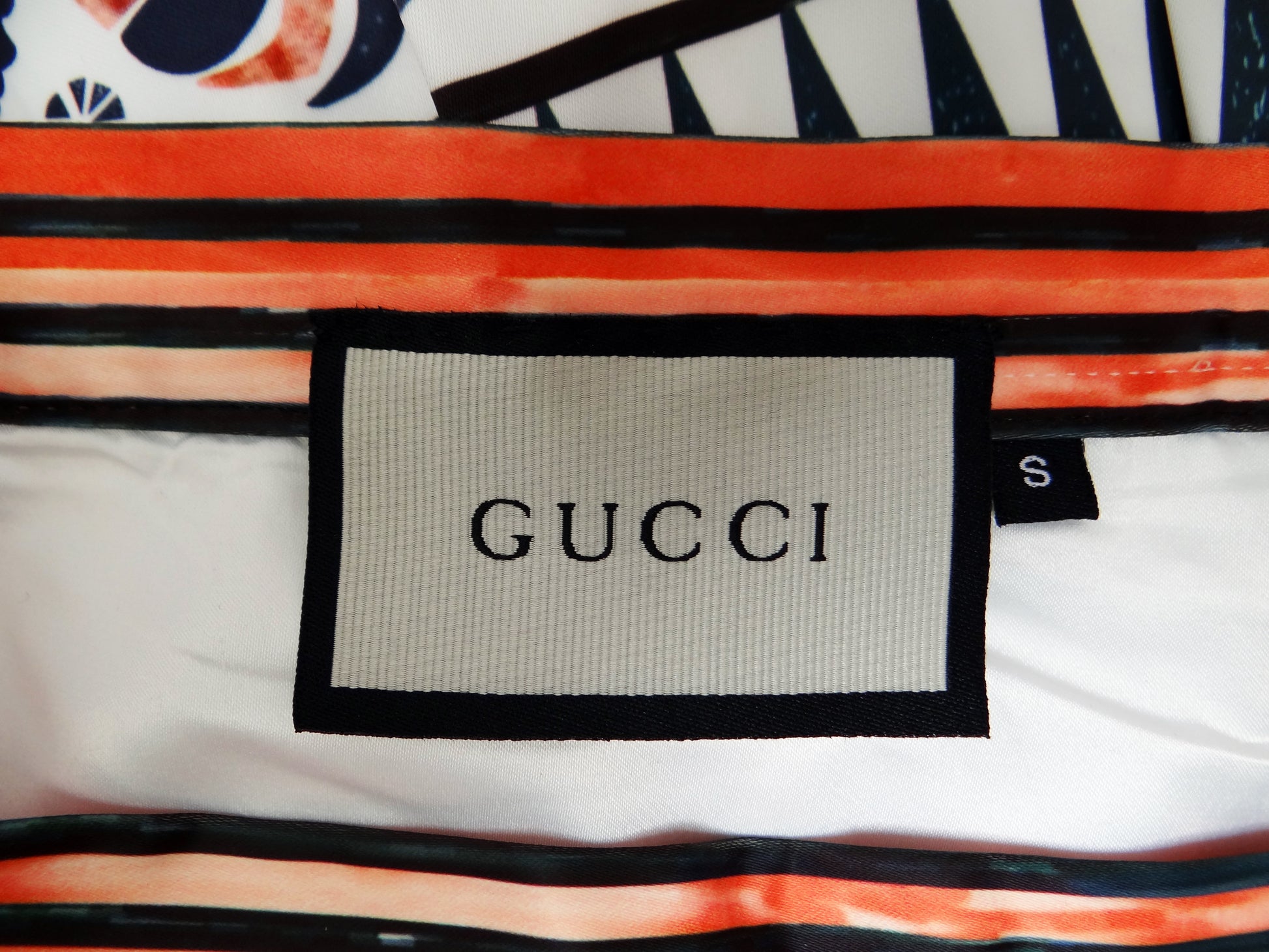 Gucci Frieze Print Pleated Silk Skirt, UK8-10
