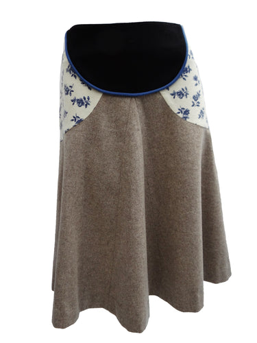 Eley Kishimoto Felted Wool A-line Skirt, UK10-12