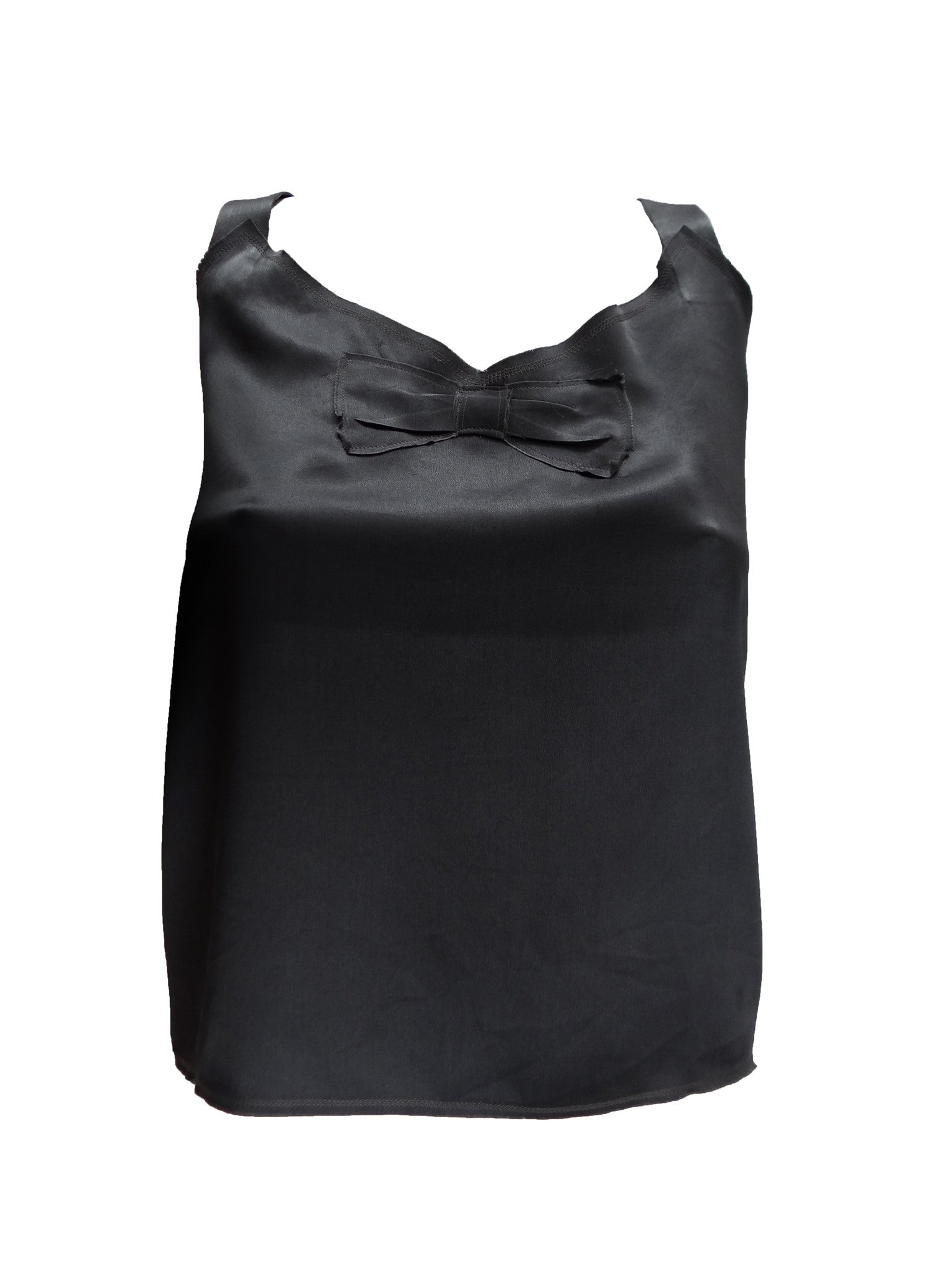 Lanvin Gunmetal Silk Halter Top UK8