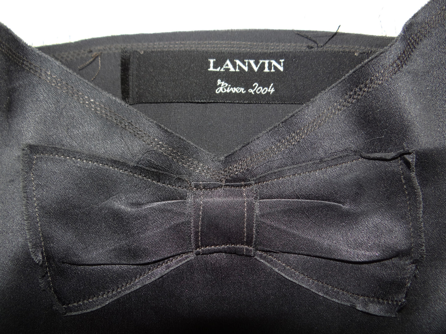 Lanvin Gunmetal Silk Halter Top UK8