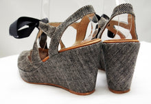 Penelope Chilvers Canvas Platform Wedge Shoes, UK7