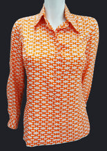 Vintage Hermes Sport Graphic H Silk Shirt, c.1970s, UK10