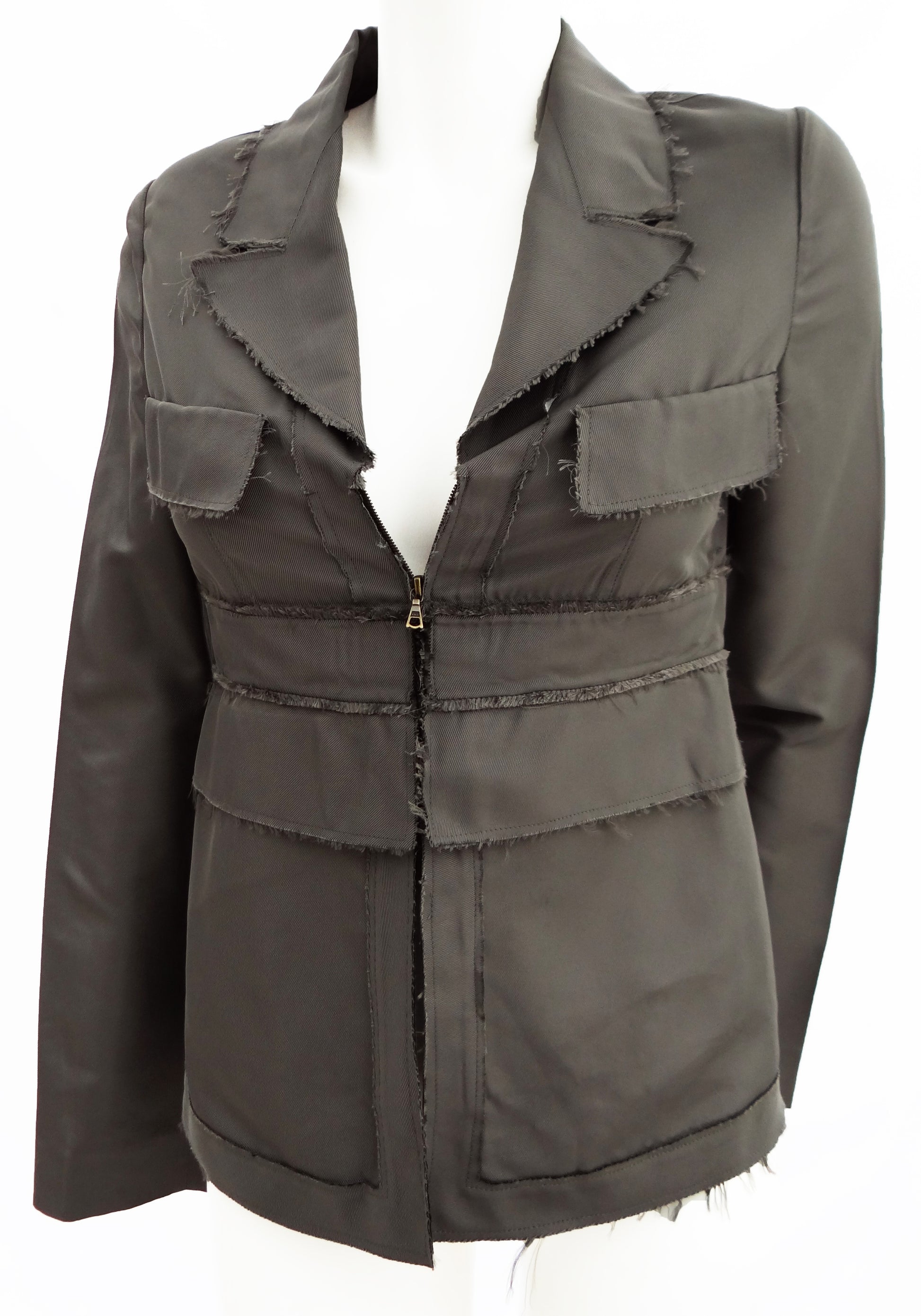 Marni Pewter Deconstructed Jacket UK10