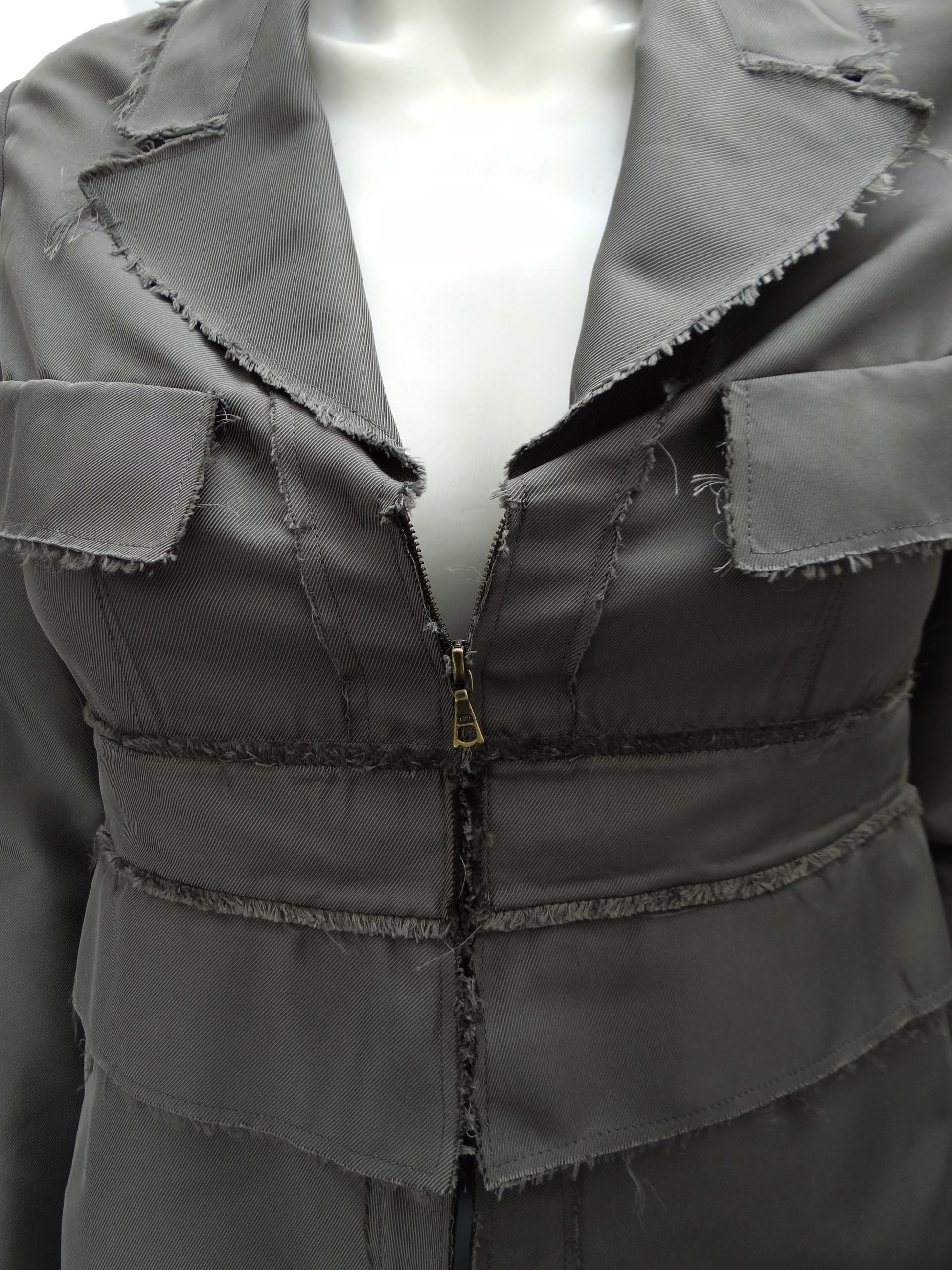 Marni Pewter Deconstructed Jacket UK10