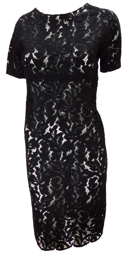 Vintage 1950s Black Lace Cocktail Dress, UK10 – Menage Modern Vintage