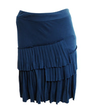 ErotoKritos Navy Jersey  Skirt with Pleated Ruffle, UK10