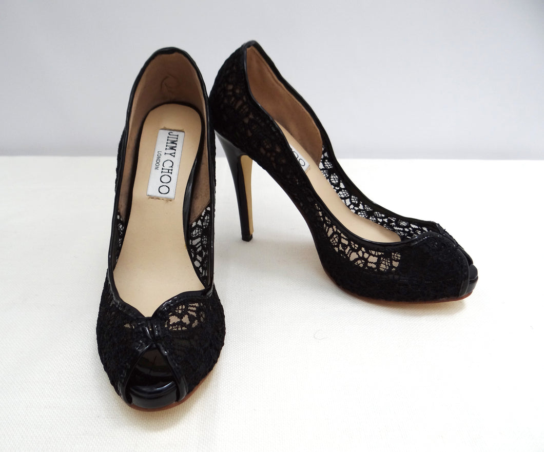 Peep toe best sale jimmy choo shoes