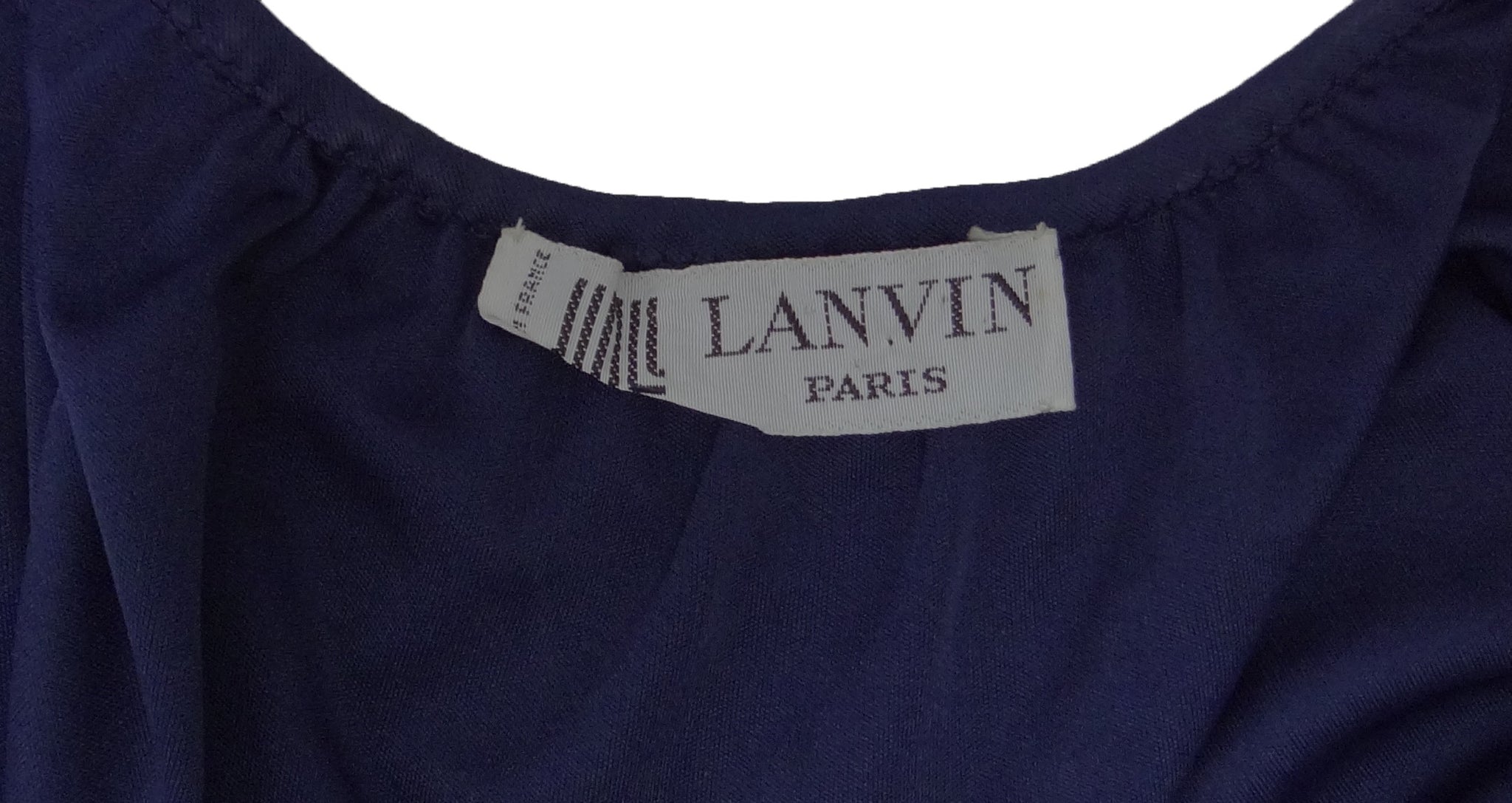 Vintage Lanvin Navy Blue Tubular Evening Gown, UK10-14 – Menage Modern ...