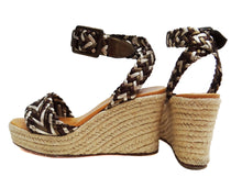 Hermes Rope Soled Platform Wedges with Plaited Straps, UK4