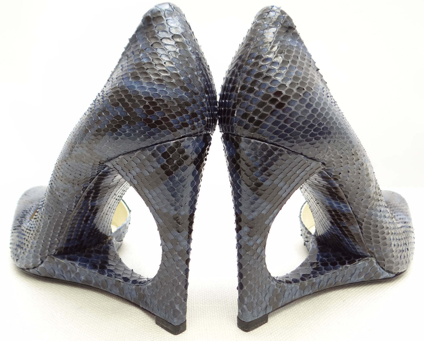 Jil Sander Blue Python Heels EU38.5