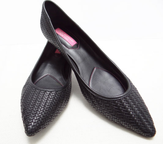 Isaac Mizrahi Black Woven Court Shoes UK 5.5