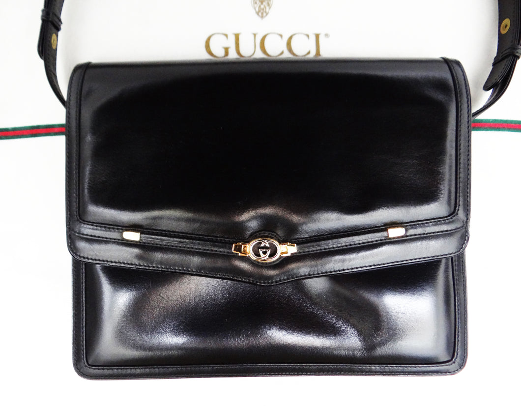 Vintage Gucci Handbag in Black Leather, c.1960s – Menage Modern
