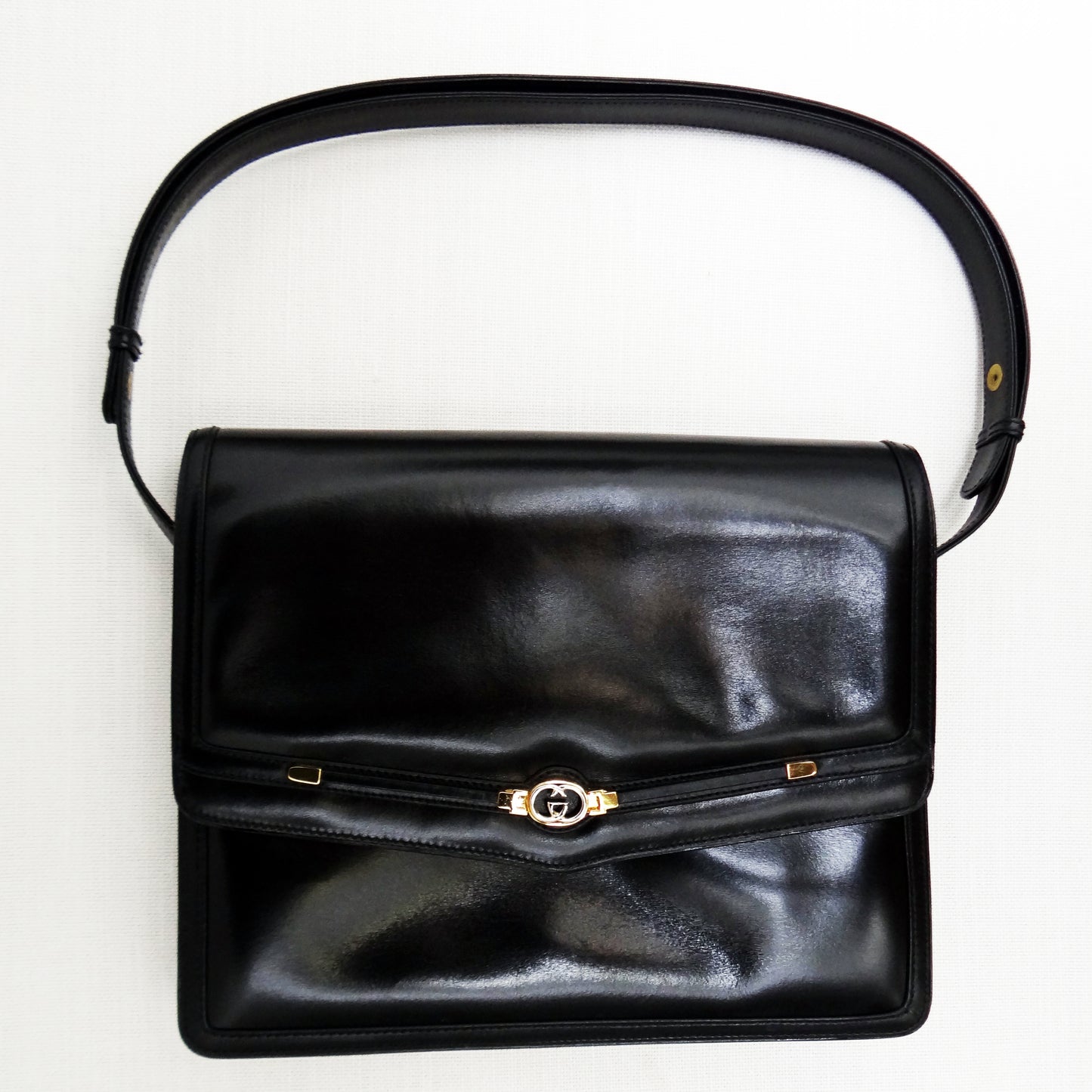 Vintage Gucci Handbag in Black Leather, c.1960s