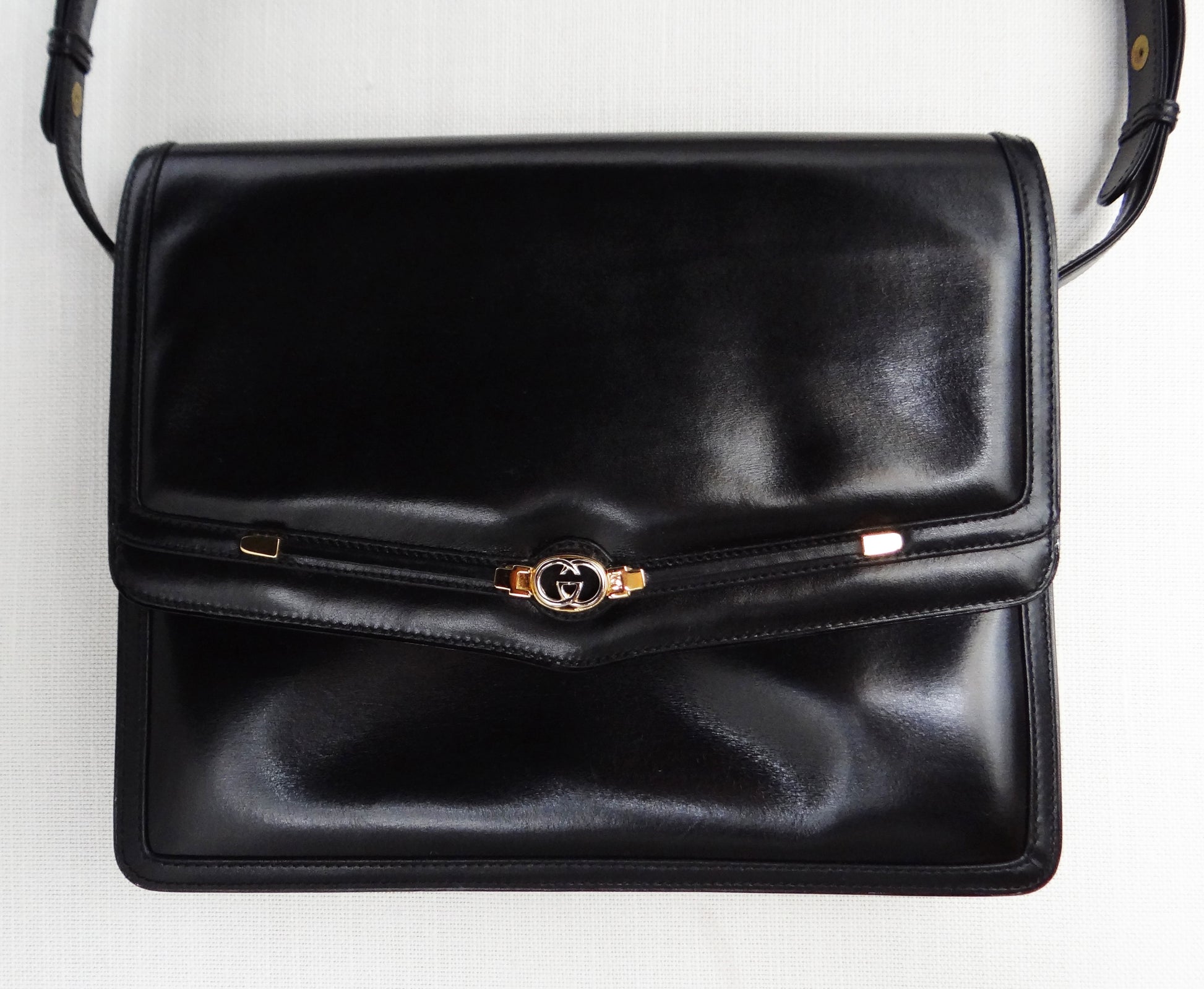 Vintage Gucci Handbag in Black Leather, c.1960s