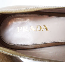 Prada Peep-toe Heels in Tan Leather, UK5.5