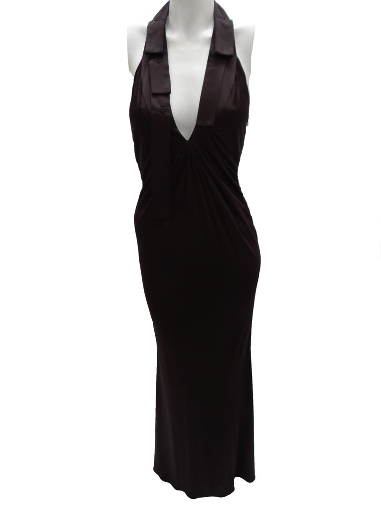 Gucci Halterneck Long Evening Gown, UK10 – Menage Modern Vintage