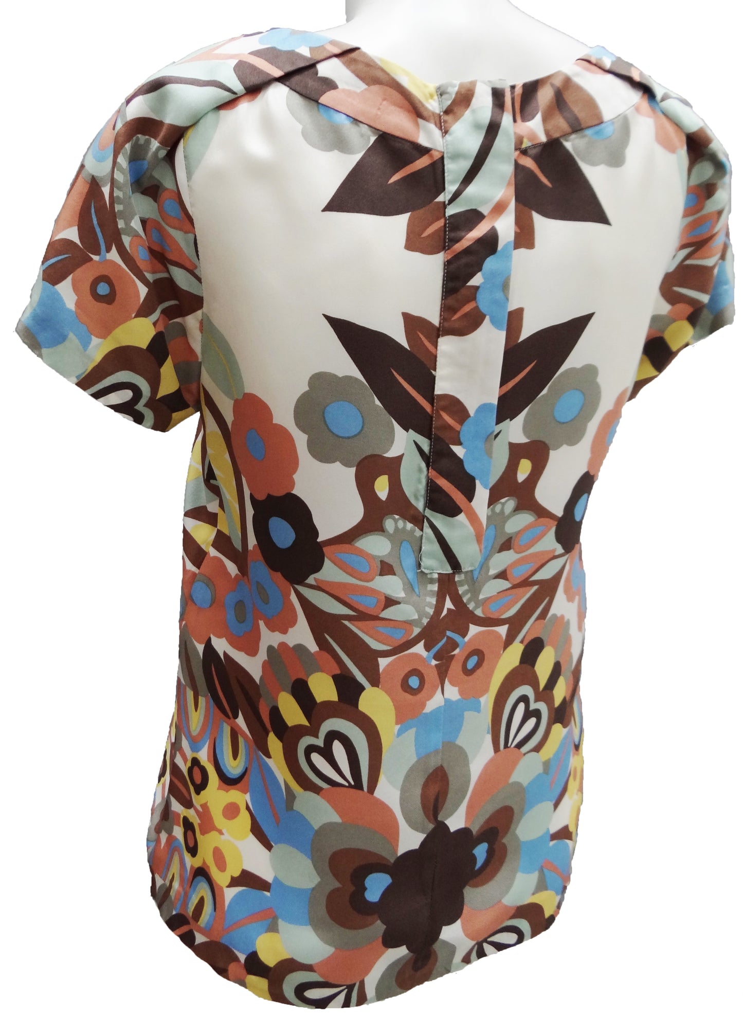 See by Chloe Silk Patterned Short Sleeved Top UK10