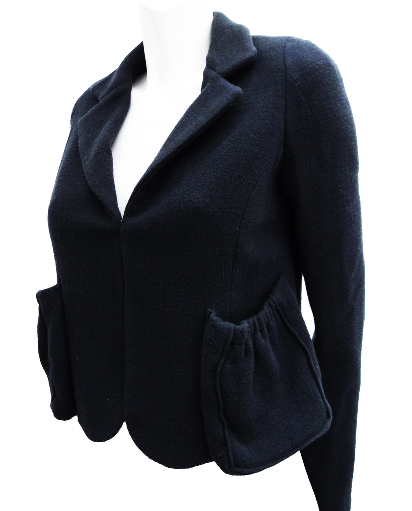 Aquascutum Cropped Wool Jacket with Gathered Pockets, UK8-10 – Menage ...