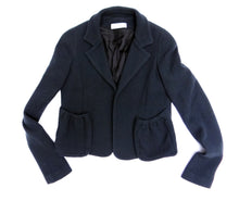 Aquascutum Cropped Wool Jacket with Gathered Pockets, UK8-10