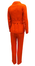 Vintage Courreges Trouser Suit in Orange, UK10