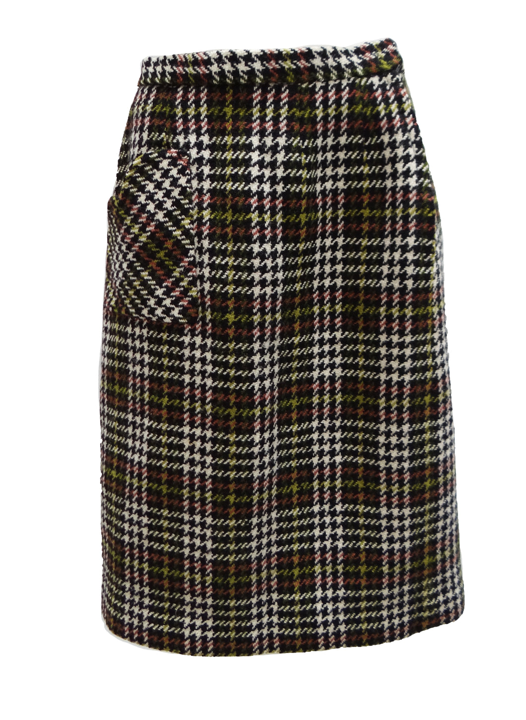 Vintage Tweed Skirt with Heart-Shaped pocket, UK10