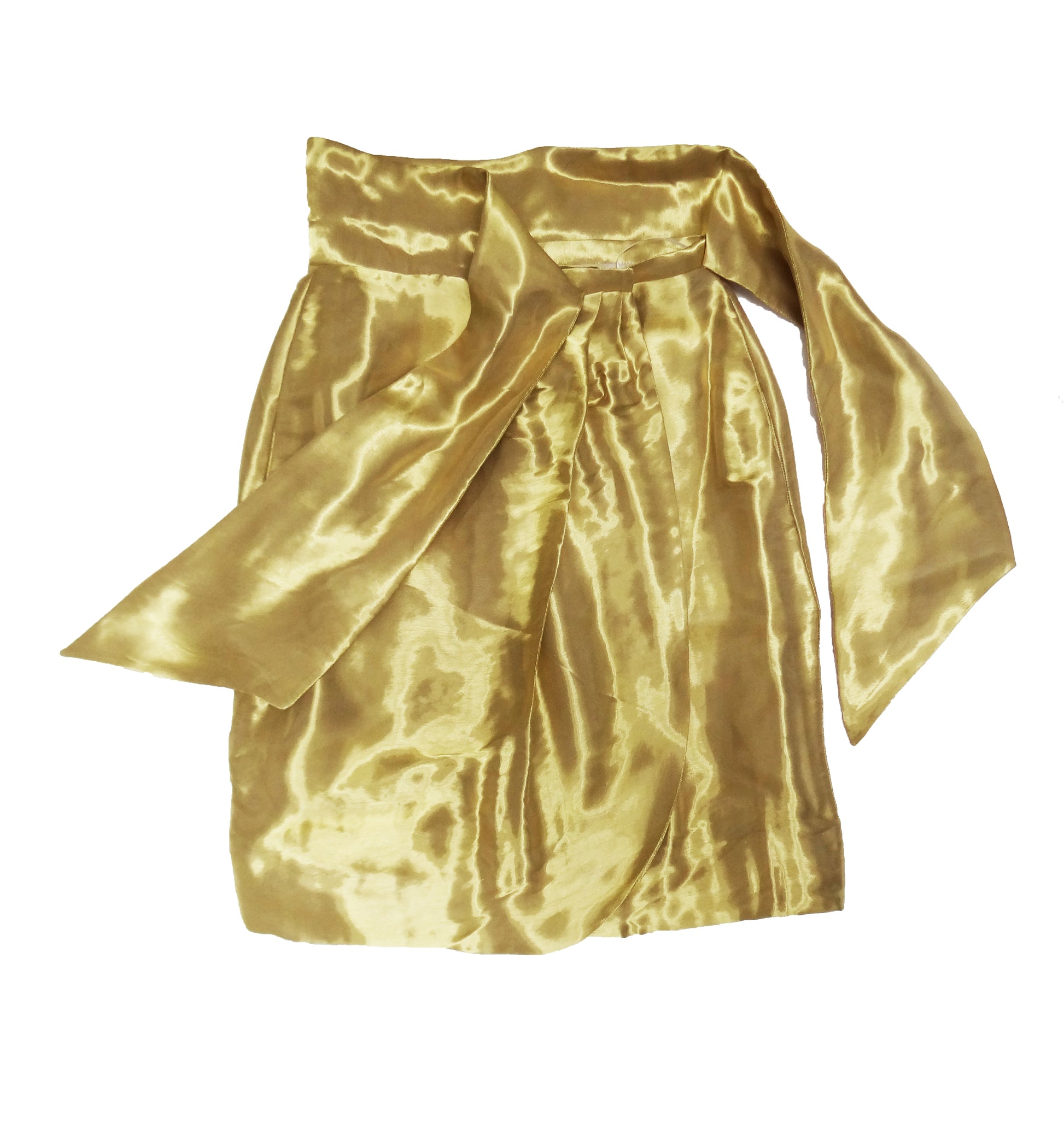 Issa Liquid Gold Organza Wrap Skirt, UK8-10