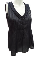 Marc Jacobs Empire Line Top in Black Lawn Cotton UK12
