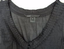 Marc Jacobs Empire Line Top in Black Lawn Cotton UK12