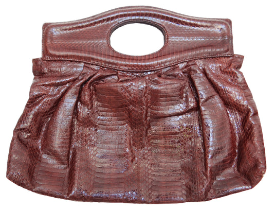 Lelya Brown Snakeskin Purse Handbag