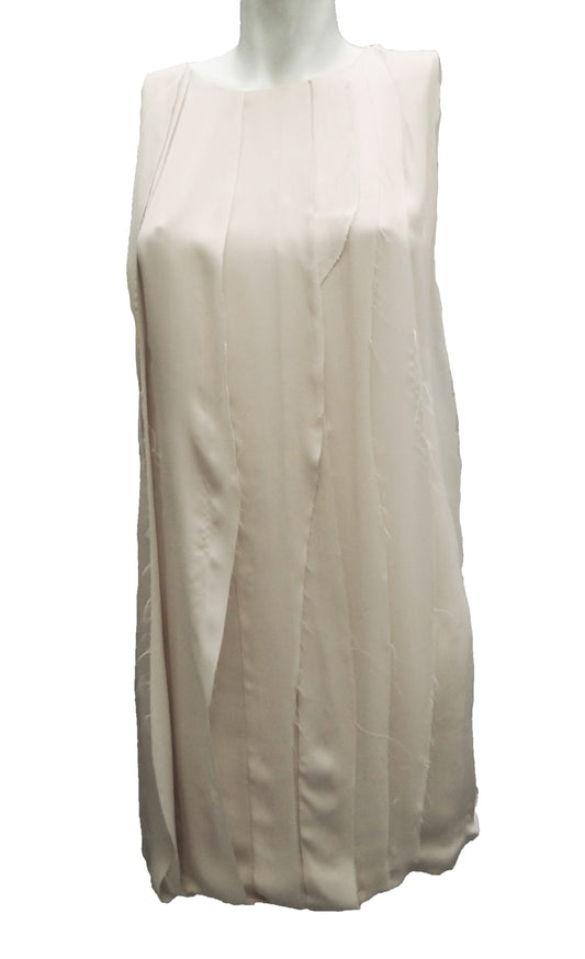 Halston Heritage Floaty Cream Shift Dress UK10